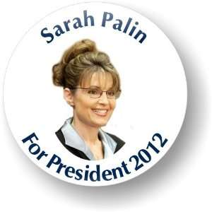 Sarah Palin 2012 President Blue and white Button