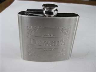 DEWARs Whiskey 5oz Stainless Steel Drink Flask EXC  