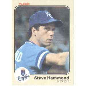 1983 Fleer # 114 Steve Hammond Kansas City Royals Baseball 