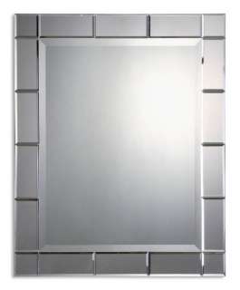 Contemporary Rectangular Silver Frameless Wall Mirror  
