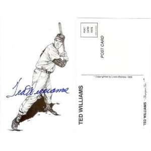  Autographed Ted Williams Signed Post Card   Signed MLB 