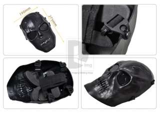 New Full Face Airsoft Skull Silver Black Mask DH074  