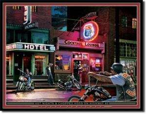   TIN SIGN bar metal wall decor vtg motorcycle bike garage chopper 1326
