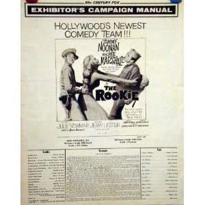  The Rookie Vintage 1959 Pressbook with Tommy Noonan, Pete 