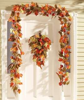 Pomegranate & Leaves Fall Floral Garland   Swag sold seperately  