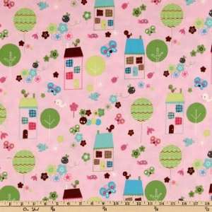  43 Wide Tweet Tweet Flannel Bird Street Pink Fabric By 