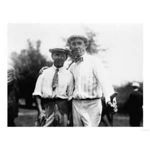  Golfers Walter Hagen and Louis Tellier Photograph Premium 