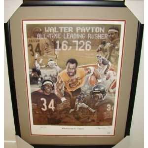 Walter Payton SIGNED LE Litho WHATEVER IT TAKES NEW