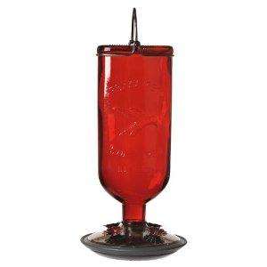 Perky Pet 8109 2 Red Antique Glass Bottle16 Ounce Hummingbird Feeder 