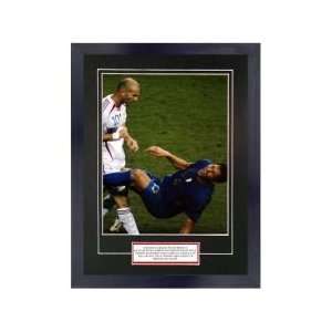 Zinedine Zidane Head Buttign Materazzi Framed 8x10 Matted Moment