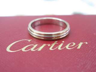 Cartier 18K Trinity Wedding Band 3 Color Gold Ring 3.5m  