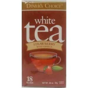 Diners Choice, White Tea with Strawberry & Vanilla, 3 Pack  