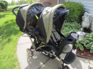 Graco Duoglider Double Infant Baby Stroller Car Seats & Base Twins 