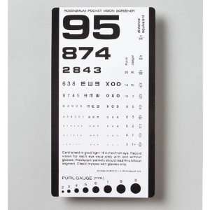  Pocket Eye Chart   Model 3053   Each Health & Personal 