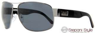 Prada Sunglasses SPR61L 5AV 5Z1 Shiny SilverBlack Polarized  