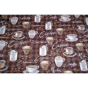 Window Curtain Valance made from Coffee Java fabric