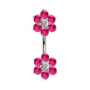 Belly button rings by GlitZ JewelZ ?   double flower   made with Laser 