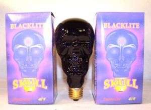 LG SKULL BLACK LIGHT BULBS glow halloween supplies  