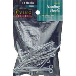  Pk/14 Living Accents Slip On Drapery Heading Hooks 