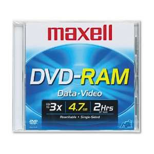  Maxell Products   Maxell   DVD RAM Disc, 4.7GB, 3x, w 