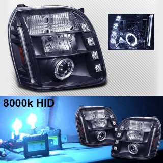 Slim 8K HID+07 11 Yukon Halo LED Projector Head Lights  
