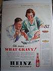 1932 Vintage HEINZ 57 Tomato Ketchup Oh Man What Gravy 