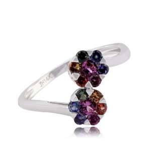   Effy® Multi Sapphire Ring in 14k White Gold .76 Tcw. Jewelry