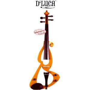  DLUCA Electric Gold Violin Full Size Musical Instruments