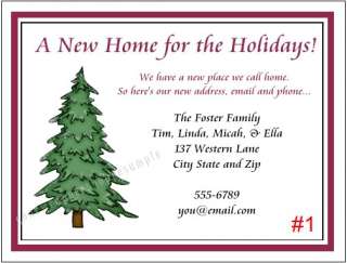 HOLIDAY CHRISTMAS MOVING Announcements NEW HOME Cards  