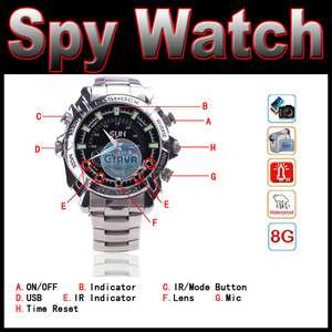   Vision IR 1080P Waterproof Spy Watch Hidden Camera Video Recorder DVR