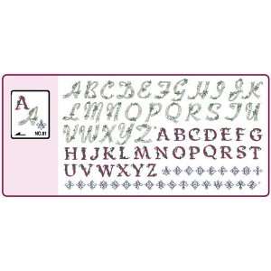  Alphabet Embroidery Designs on a Brother Embroidery Card 