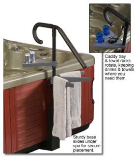 Deluxe Spa Side Hand Rail Caddy Towel Hot Tub Handrail  