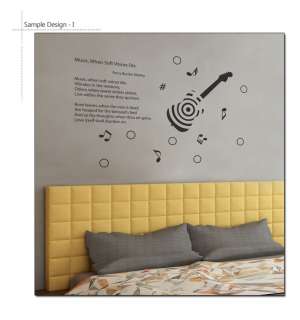 Guitar & Music Quote Mural Art Wall Decor Decal Sticker  