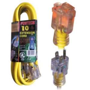  10 Ft. Heavy Duty Extension Cord (UL) Yellow
