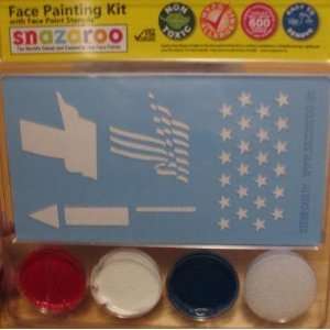   Snazaroo 4th of July Flag Face Paint Kit with Stencils Toys & Games