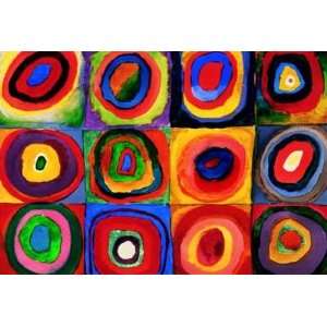  Farbstudie, Quadrate by Wassily Kandinsky. Size 37.00 X 54 