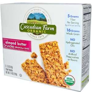 Cascadian Farm   Fiber Right Granola Bars   Almond Butter   5 bars