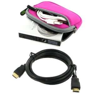  Sleeve (Magenta) Case and Mini HDMI to HDMI Cable 1 Meter (3 Feet 
