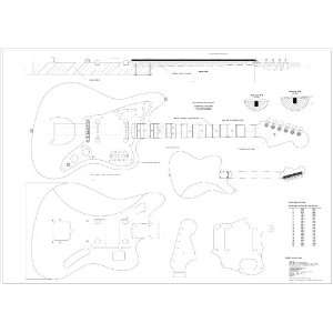  Full Scale Plans for the Fender Jaguar Electric Guitar 