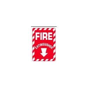 FIRE EXTINGUISHER (with Down Arrow) 14x10 Heavy Duty Plastic Sign