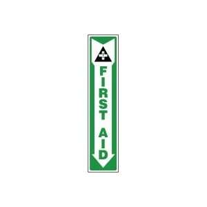 FIRST AID (W/GRAPHIC) (ARROW) 18 x 4 Aluminum Sign