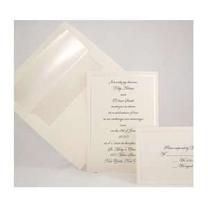  Printable Invitation Kit   Foil Frame   Ecru Pearl (50 