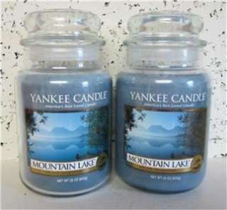 LOT of 2 Yankee Candle 22 oz Jars MOUNTAIN LAKE  