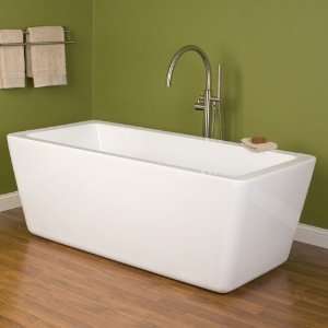 71 Audra Freestanding Acrylic Tub   Drilled Overflow & Oil Rubbed 