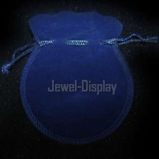 50 Royal Blue Velvet Oval Jewellery Pouches Bag 7x9cm  