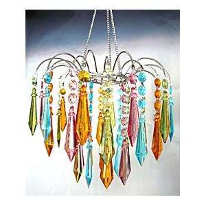  Crystal Acrylic Large Gem Hanging Chandelier   Multi Color 