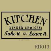 Kitchen Choices Vinyl Vynil Trendy Wall Art Sayings 4  