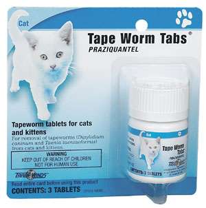 TAPEWORM TABS Cat Kitten Tape Worm Wormer 6 PK +DISPLAY 357561087835 