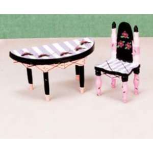  Miniature Writing Desk with Pansy Chair Toys & Games