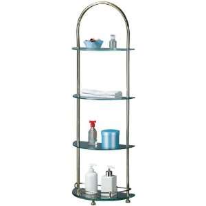    Half moon Four tier Etagere With Glass Shelves